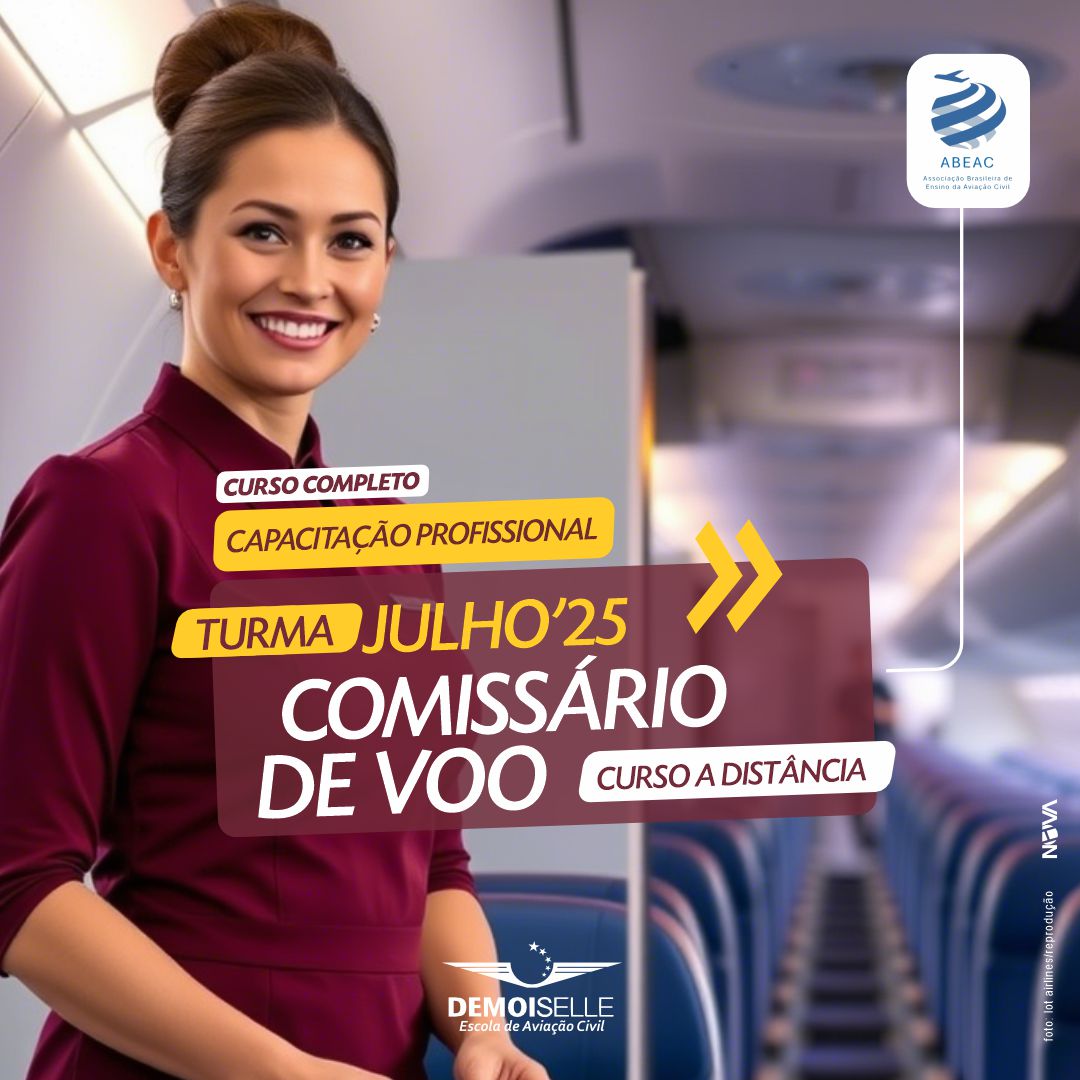EADCMV65 JULHO CURSO DE CAPACITAÇÃO PROFISSIONAL DE COMISSÁRIO DE VOO